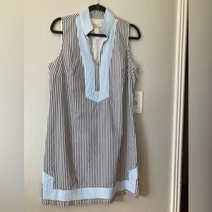 Striped Sail to Sable Navy and white tunic dress